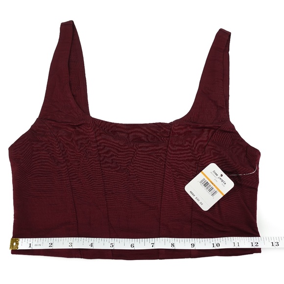 Free People Be Cool Brami Crop Top Tank Cami Acai - Picture 10 of 12